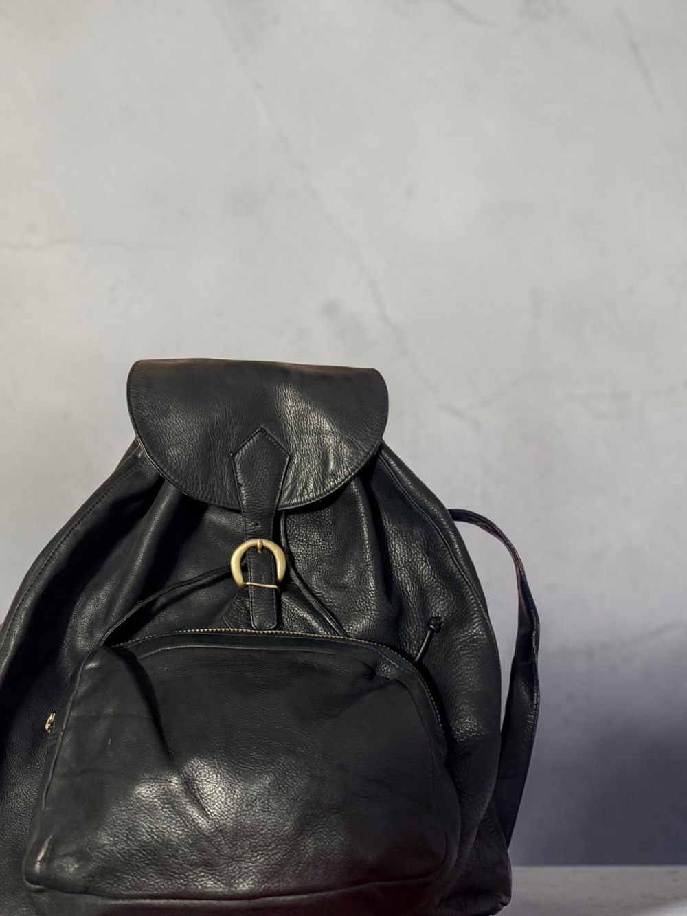 The Original Leather Line Leather Backpack Black